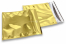 Goud gekleurde metallic folie enveloppen - 165 x 165 mm | PIT Packaging.nl | Enveloppenland