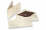 Marmer envelop (96 x 181 mm) en kaart (90 x 173 mm) - marmer bruin, binnenvoering bruin | PIT Packaging.nl | Enveloppenland
