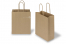 Papieren draagtassen gedraaide handgreep - bruin gestreept, 180 x 80 x 220 mm, 90 gr | PIT Packaging.nl | Enveloppenland