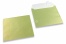 Lime groen gekleurde enveloppen parelmoer - 155 x 155 mm | PIT Packaging.nl | Enveloppenland