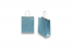 Papieren draagtassen gedraaide handgreep - metallic blauw, 180 x 80 x 220 mm, 90 gr | PIT Packaging.nl | Enveloppenland