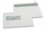 Vensterenveloppen, wit, 156 x 220 mm (EA5), venster links 40 x 110 mm, 20 mm van links en 66 mm van onder, 90 grams, stripsluiting, gewicht per stuk ca. 5 gr. | PIT Packaging.nl | Enveloppenland