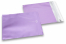 Lila gekleurde mat metallic folie enveloppen - 165 x 165 mm | PIT Packaging.nl | Enveloppenland