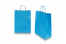 Papieren draagtassen gedraaide handgreep - blauw, 260 x 120 x 350 mm, 90 gr | PIT Packaging.nl | Enveloppenland