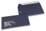 Donkerblauw, vensterenveloppen gekleurd, 110 x 220 mm (DL), venster links, vensterformaat 45 x 90 mm, vensterpositie 20 mm van links / 15 mm van onder, stripsluiting, 120 grams gekleurd papier | PIT Packaging.nl | Enveloppenland