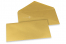 Wenskaart enveloppen gekleurd - goud metallic, 110 x 220 mm | PIT Packaging.nl | Enveloppenland