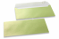 Lime groen gekleurde enveloppen parelmoer - 110 x 220 mm | PIT Packaging.nl | Enveloppenland