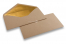 Gevoerde enveloppen kraft - 110 x 220 mm (EA 5/6) Goud | PIT Packaging.nl | Enveloppenland