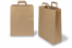 Papieren draagtassen platte handgreep - bruin, 320 x 140 x 420 mm | PIT Packaging.nl | Enveloppenland