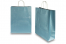 Papieren draagtassen gedraaide handgreep - metallic blauw, 320 x 120 x 410 mm, 100 gr | PIT Packaging.nl | Enveloppenland