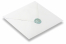 Lakzegels - Franse lelie lichtblauw op envelop | PIT Packaging.nl | Enveloppenland