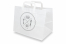 Papieren take away tassen - wit + snacks | PIT Packaging.nl | Enveloppenland