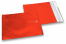 Rood gekleurde mat metallic folie enveloppen - 165 x 165 mm | PIT Packaging.nl | Enveloppenland