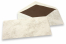 Marmer enveloppen - 110 x 220 mm, marmer bruin, binnenvoering bruin | PIT Packaging.nl | Enveloppenland