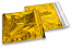 Goud holografisch folie enveloppen gekleurd metallic - 165 x 165 mm | PIT Packaging.nl | Enveloppenland