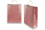 Papieren draagtassen gedraaide handgreep - metallic roze, 320 x 120 x 410 mm, 100 gr | PIT Packaging.nl | Enveloppenland