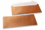 Koper gekleurde enveloppen parelmoer - 110 x 220 mm | PIT Packaging.nl | Enveloppenland