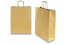 Papieren draagtassen gedraaide handgreep - goud, 320 x 120 x 410 mm, 100 gr | PIT Packaging.nl | Enveloppenland