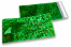 Groen holografisch folie enveloppen gekleurd metallic - 114 x 229 mm | PIT Packaging.nl | Enveloppenland