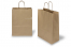Papieren draagtassen gedraaide handgreep - bruin gestreept, 260 x 120 x 350 mm, 90 gr | PIT Packaging.nl | Enveloppenland