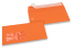 Oranje, vensterenveloppen gekleurd, 110 x 220 mm (DL), venster links, vensterformaat 45 x 90 mm, vensterpositie 20 mm van links / 15 mm van onder, stripsluiting, 120 grams gekleurd papier | PIT Packaging.nl | Enveloppenland