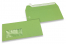 Appelgroen, vensterenveloppen gekleurd, 110 x 220 mm (DL), venster links, vensterformaat 45 x 90 mm, vensterpositie 20 mm van links / 15 mm van onder, stripsluiting, 120 grams gekleurd papier | PIT Packaging.nl | Enveloppenland