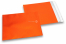 Oranje gekleurde mat metallic folie enveloppen - 165 x 165 mm | PIT Packaging.nl | Enveloppenland