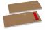 Bestekzakjes bruin zonder bestek insnede + rood servet | PIT Packaging.nl | Enveloppenland