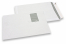Vensterenveloppen wit budget, 229 x 324 mm, 100 grs., venster links 55 x 90 mm, 20 mm van links, 60 mm van boven, stripsluiting korte zijde | PIT Packaging.nl | Enveloppenland