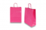 Papieren draagtassen gedraaide handgreep - felroze, 260 x 120 x 350 mm, 90 gr | PIT Packaging.nl | Enveloppenland