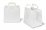 Papieren draagtassen platte handgreep - wit, 260 x 175 x 245 mm | PIT Packaging.nl | Enveloppenland
