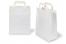 Papieren draagtassen platte handgreep - wit, 220 x 105 x 280 mm | PIT Packaging.nl | Enveloppenland