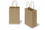 Papieren draagtassen gedraaide handgreep - bruin gestreept, 140 x 80 x 210 mm, 90 gr | PIT Packaging.nl | Enveloppenland