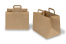 Papieren draagtassen platte handgreep - bruin, 317 x 218 x 245 mm | PIT Packaging.nl | Enveloppenland