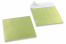 Lime groen gekleurde enveloppen parelmoer - 170 x 170 mm | PIT Packaging.nl | Enveloppenland