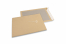 Bordrug enveloppen - 320 x 420 mm, 120 gr bruin kraft voorzijde, 450 gr grijs duplex, stripsluiting | PIT Packaging.nl | Enveloppenland