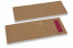 Bestekzakjes bruin zonder bestek insnede + bordeaux rood servet | PIT Packaging.nl | Enveloppenland
