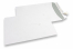Witte papieren enveloppen, 220 x 312 mm (EA4), 120 grams, stripsluiting, gewicht per stuk ca. 18 gr. | PIT Packaging.nl | Enveloppenland