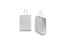 Papieren draagtassen gedraaide handgreep - zilver, 180 x 80 x 220 mm, 90 gr | PIT Packaging.nl | Enveloppenland