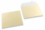 Champagne gekleurde enveloppen parelmoer - 155 x 155 mm | PIT Packaging.nl | Enveloppenland