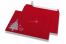 Gekleurde kerst enveloppen - Rood, met kerstboom | PIT Packaging.nl | Enveloppenland