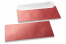 Rood gekleurde enveloppen parelmoer - 110 x 220 mm | PIT Packaging.nl | Enveloppenland