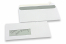 Vensterenveloppen, wit, 114 x 229 mm (C 5/6), venster links 40 x 110 mm, 20 mm van links en 24 mm van onder, stripsluiting, 90 grams | PIT Packaging.nl | Enveloppenland
