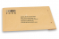 Bruine luchtkussen enveloppen (80 grs.) - voorbeeld met logo op de voorzijde | PIT Packaging.nl | Enveloppenland