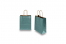 Papieren draagtassen gedraaide handgreep - metallic petrol, 180 x 80 x 220 mm, 90 gr | PIT Packaging.nl | Enveloppenland