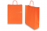 Papieren draagtassen gedraaide handgreep - oranje, 320 x 120 x 410 mm, 100 gr | PIT Packaging.nl | Enveloppenland