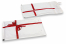 Luchtkussen enveloppen geschenkverpakking - Wit met strik | PIT Packaging.nl | Enveloppenland