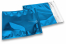 Blauw gekleurde metallic folie enveloppen - 220 x 220 mm | PIT Packaging.nl | Enveloppenland
