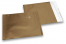 Goud gekleurde mat metallic folie enveloppen - 165 x 165 mm | PIT Packaging.nl | Enveloppenland
