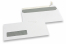 Vensterenveloppen, wit, 110 x 220 mm (EA 5/6), venster links 30 x 100 mm, 15 mm van links en 20 mm van onder, stripsluiting, 80 grams | PIT Packaging.nl | Enveloppenland